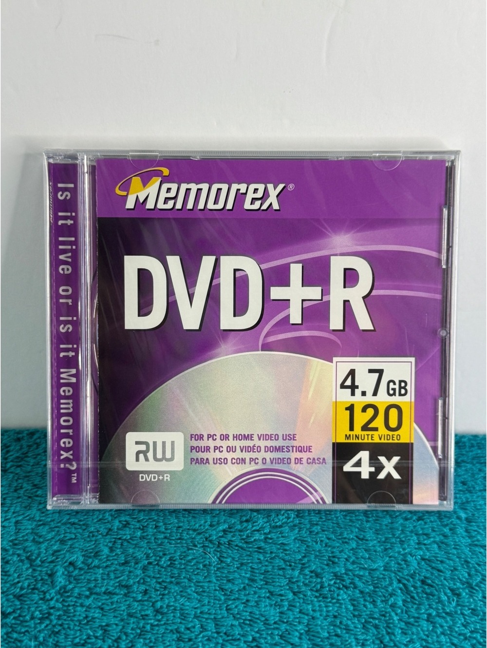 Memorex DVD R 47GB 120 Minute Blank Recordable Disc 4X Speed RW